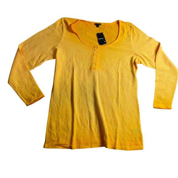 NWT Torrid Waffle Scoop Neck Long Sleeve Henley Top - Size 2 (18/20)*** - Picture 2 of 7